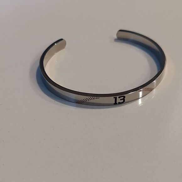 Acuña Jr. Fan Baseball ATL Bracelet Silver Metal Adjustable Sizing - Picture 4 of 8